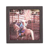 Palomino Rodeo American Flag Horse Gift Box