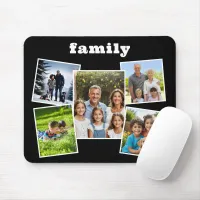 Family Picture Gallery 5 Photos Modern Collage Mouse Pad