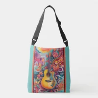 Guitar Floral Medley Tote