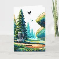 Disc Golf Pixel Art | Happy Birthday Card