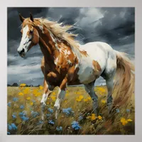 A Gorgeous Pinto Horse Poster