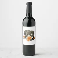 Funny Halloween Till Death Do Us Part Design Wine Label