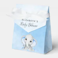 Baby Shower blue elephant boy Favor Boxes