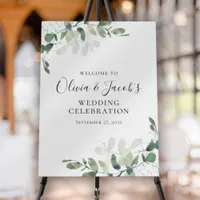 Eucalyptus Greenery Wedding Welcome Sign