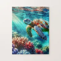 Keeping in Touch  | Sea Turtle Swimming Jigsaw Puzzle