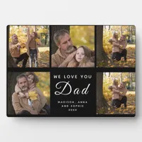 DAD | Custom Rustic Father's Day Photo Collage Plaque