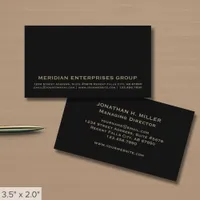 Basic Black Gold Company Business Card