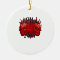 Till Death Do Us Part Classic – Skeleton Slogan Ceramic Ornament
