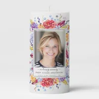 In Loving Memory Succulent Memorial Tribute Pillar Candle