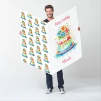 Jumbo-Sized Happy Birthday Personalized Card
