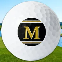Custom Elegant Monogram Golfer Personalized Golf Balls
