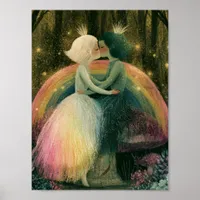 Whimsical Forest Mushroom Fairy Tale Romance  Poster