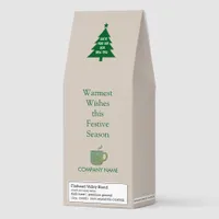 Festive Company Favor Name Quote Logo QR Code Roasted Coffee