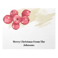 Merry Christmas Cranberries Notepad