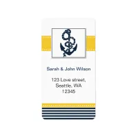 navy stripes,anchor, nautical wedding labels