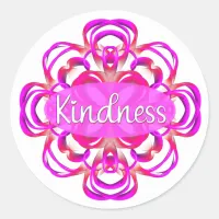 Kindness in Pink Classic Round Sticker