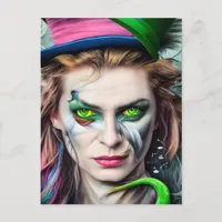 AI Generated Mad Hatter Fantasy Postcard