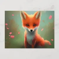 Adorable Baby Red Fox Postcard