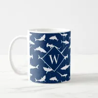 Shark Lover Monogram Coffee Mug