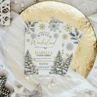 Winter Wonderland Birthday Invitation 