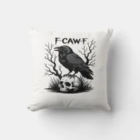 F-Caw-F Essential Vintage Cool Throw Pillow