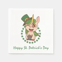 St Patricks Day Unicorn Napkins