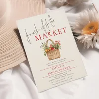 Rustic Fresh off the Market Bridal Shower Invitation