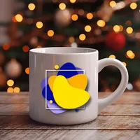 Vibrant Geometry: Colorful Creative Coffee Mug