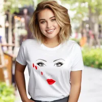 Elegant Red Lips Graphic T-Shirt