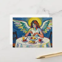 A Colorful Angel at the Breakfast Table Postcard
