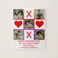 Photo Collage Tic Tac Toe Hugs Kisses Fathers SM Jigsaw Puzzle