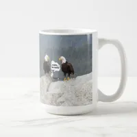 Funny Eagles and Seagull Classic White Mug