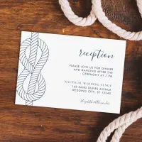 Nautical Rope Knot Wedding Reception Enclosure Card