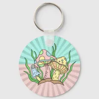 Magical Mushroom Cute Pastel   Keychain