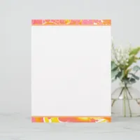 Pink and Orange Fluid Art Letterhead