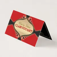 Red Baroque Elegante Tarot Business Cards