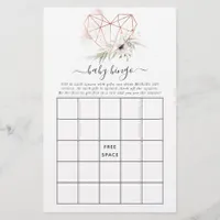 Watercolor Eucalyptus Geometric Baby Shower Bingo