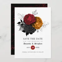 Vintage Gothic Wedding Save The Date