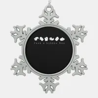 Just Little Boo Creative Casual Look Snowflake Pewter Christmas Ornament