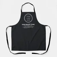 Black Minimalist Modern Custom Logo Promotional Apron