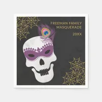 Masquerade Skull Halloween Party Napkin