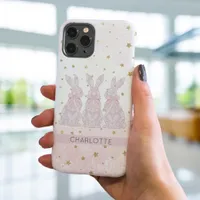 Elegant Personalized Lace Bunny iPhone Case 