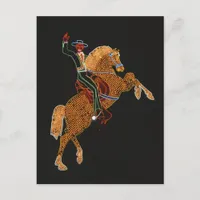 Colorful Vegas Horse and Cowboy Postcard