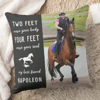 Horse Lover Customized Modern Photo Equestrian  Throw Pillow