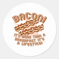 Bacon Lifestyle Classic Round Sticker