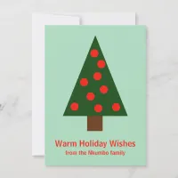 Minimalist Pop Art Christmas Tree Holiday Card