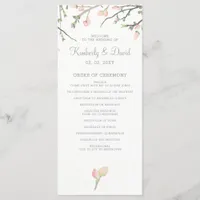 Blooming Blush Floral Wedding Programs