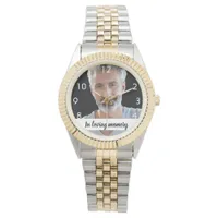 Memorial male photo loving memory watch