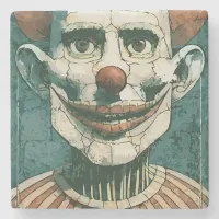 Scary Clown Stone Coaster