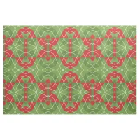 Modern Geometric Festive Christmas Holiday Pattern Fabric